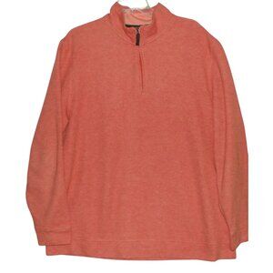 Club Room Pullover Mens XXL Orange 1/4-Zip top sweater high neck shirt quarter